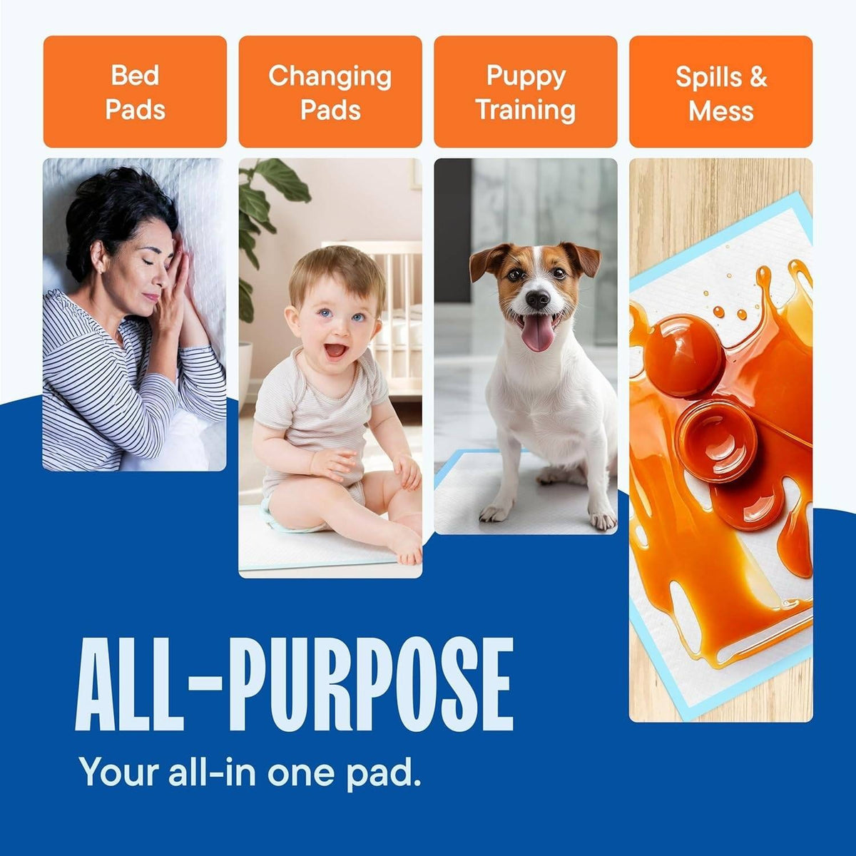 2-Pack (100 pcs total) Stack Man Value+ 23"x36" Chucks Pads Disposable Adult