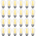 Pack of 24 GvvooHome LED S14 Replacement Light Bulbs E26 2200K Warm White, Wate