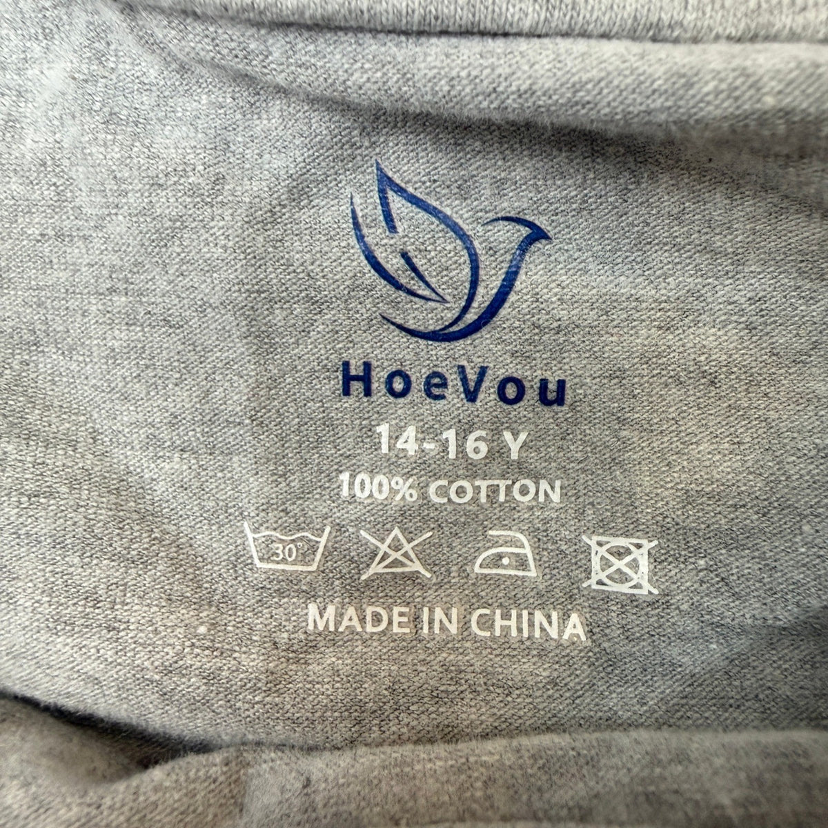 Set of 3 HoeVou Girls 14-16Y Long Sleeve Shirts Youth Cotton T-Shirts Tagless L