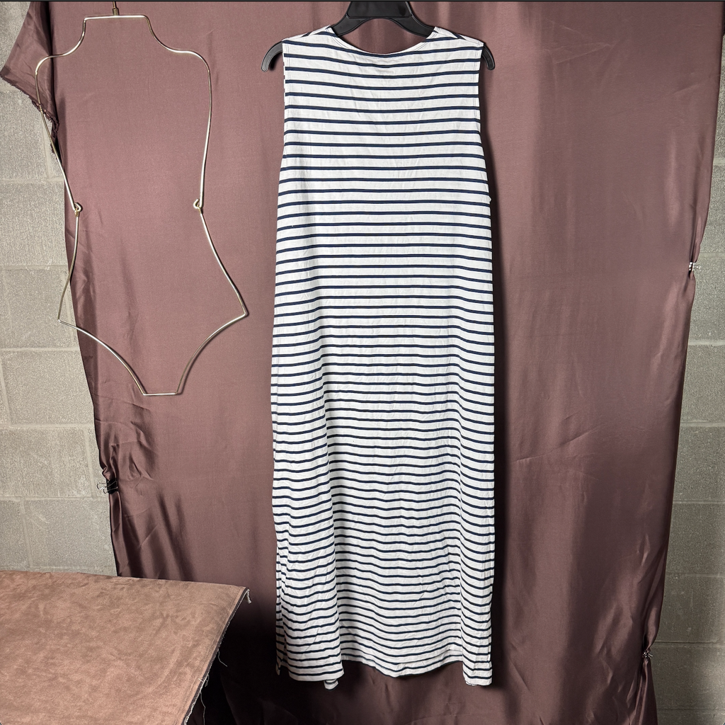 Lands' End Women's 2X, 2X LONG Swim Cover-up Sleeveless Maxi Dress Cotton Jersey