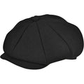 MSRP $32 POUDAY Men's XL Black Wool Blend Newsboy Cap Irish Cap Newsies Cabbie