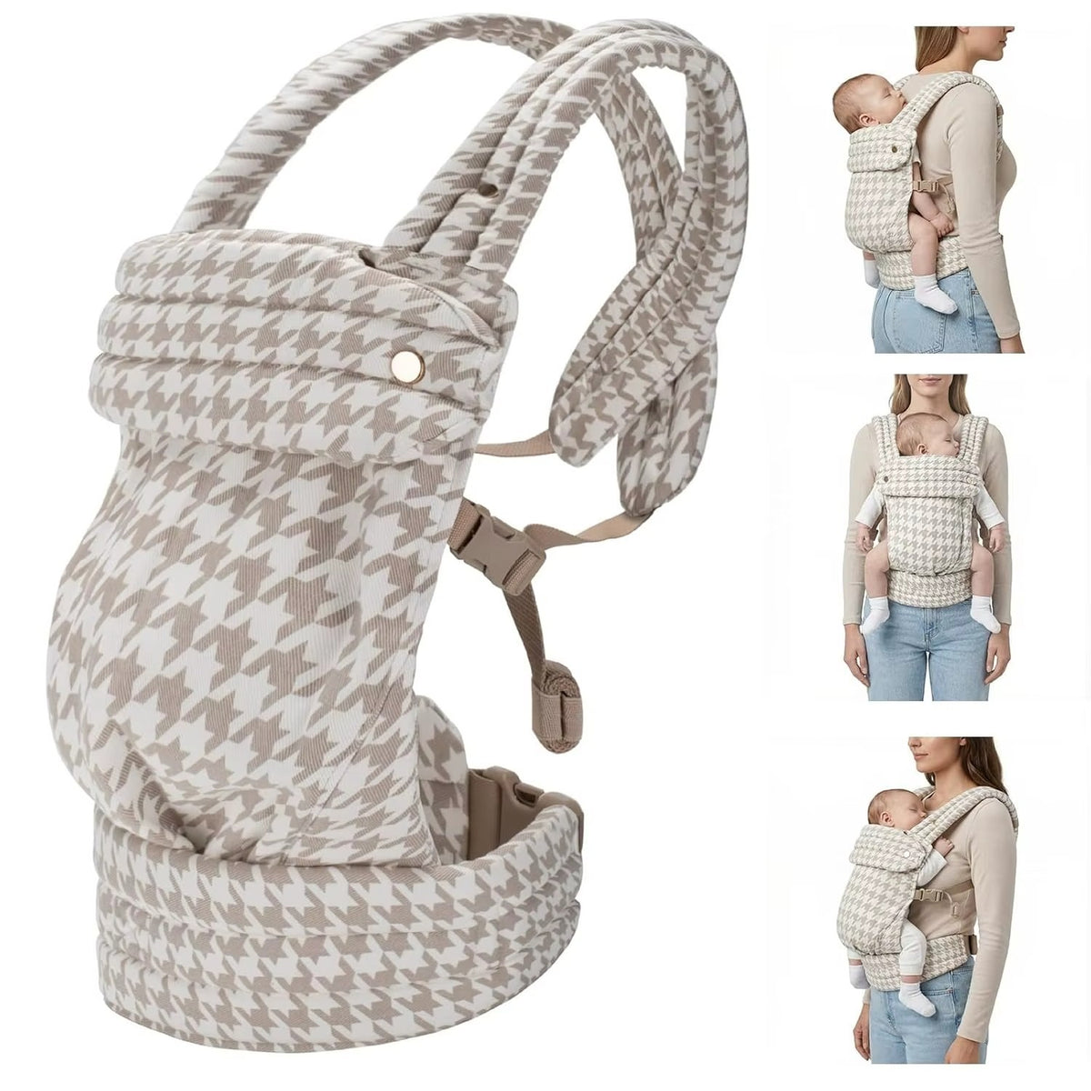 Ergonomic Baby Carrier for Newborn to Toddler, Lightweight & Breathable Cotton I