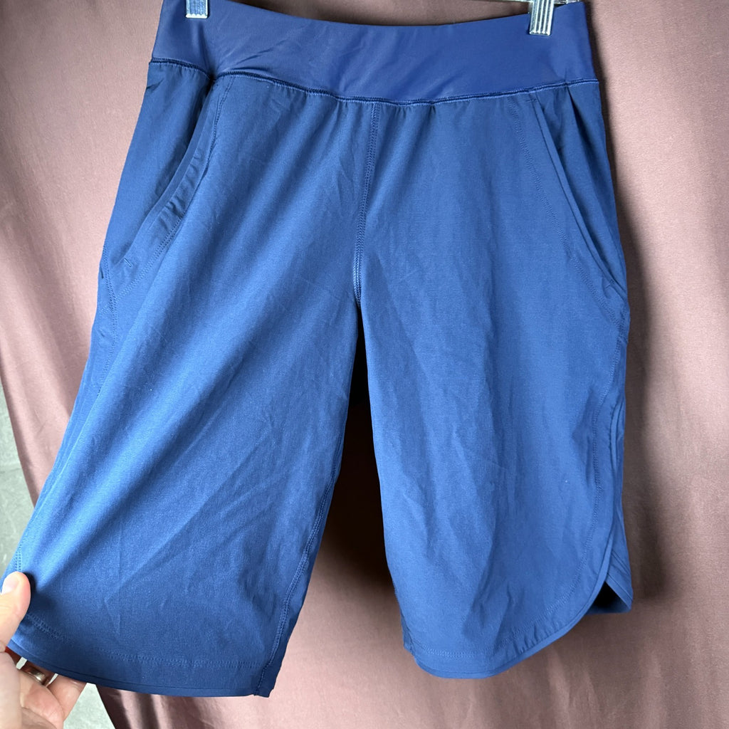 Lands' End Women's 2-18W LONG Deep Sea Navy UPF 50 Board Shorts w/ Panty