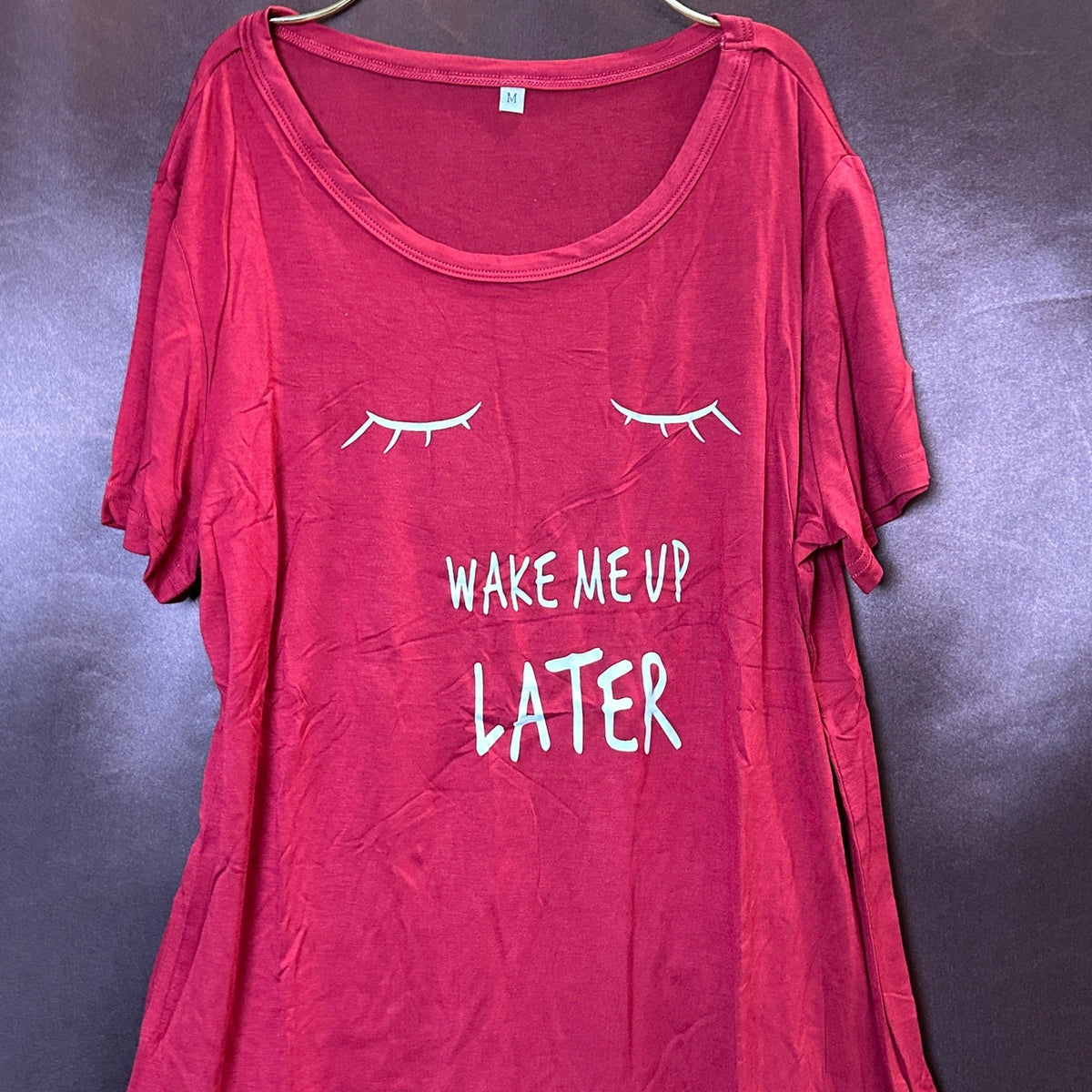 Women's M Pajama Set Round Neck Short Sleeve Sleepwear Print Top & Capri Pants