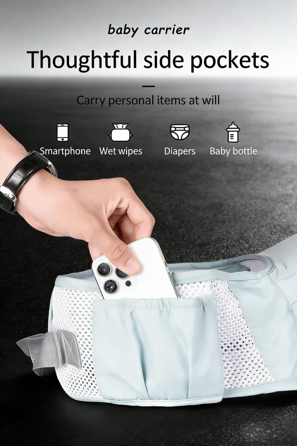 Lightweight Newborn to Toddler Front Holding Baby Ergonomic Carrier Infant Kanga