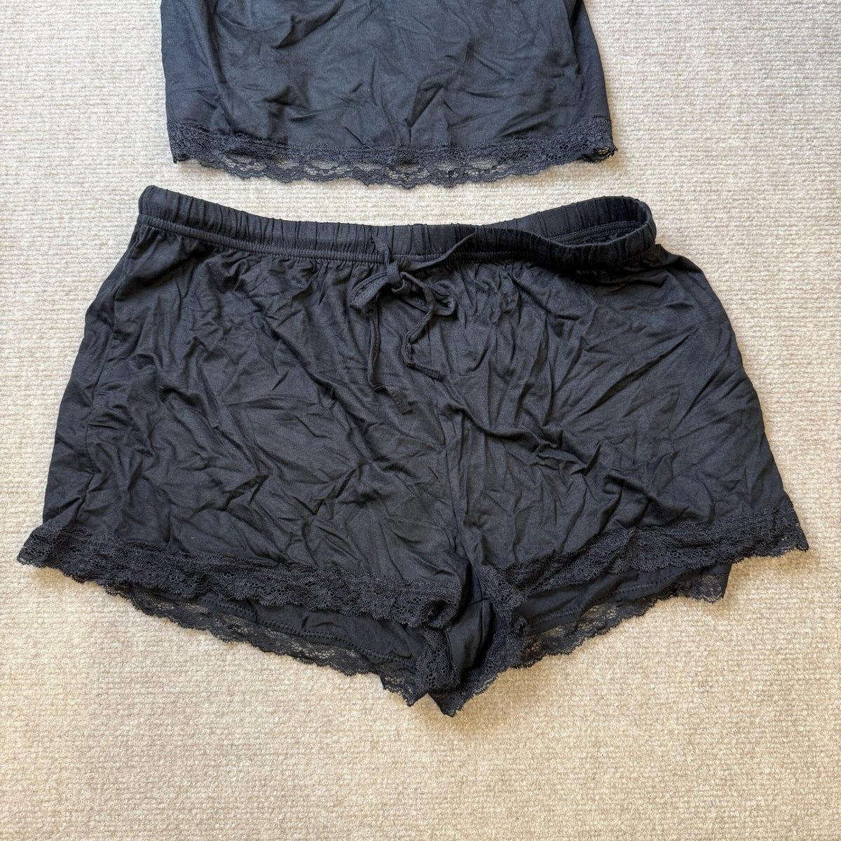 MSRP $20 Avidlove Women's M Lace Trim Cami Modal Pajama Set 2 Piece Sexy Pj Se
