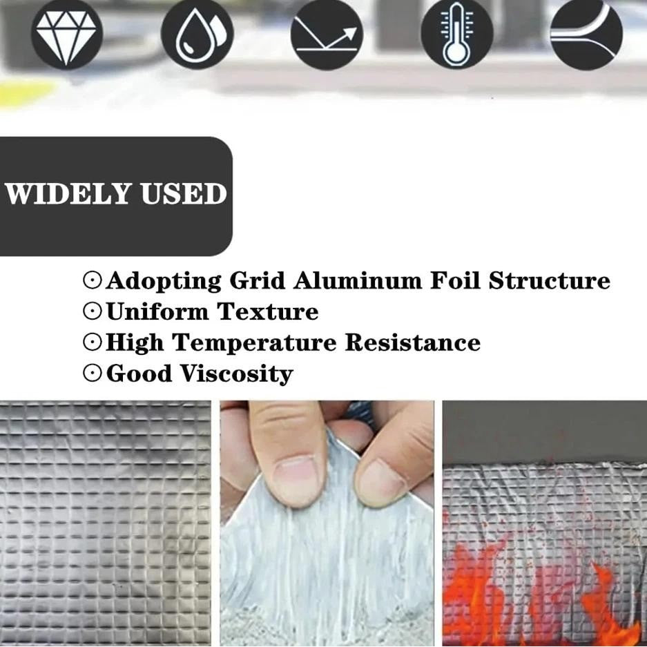 Waterproof Tape Aluminum Foil Rubber Sealant Stop Leak Repair Roof Pipe