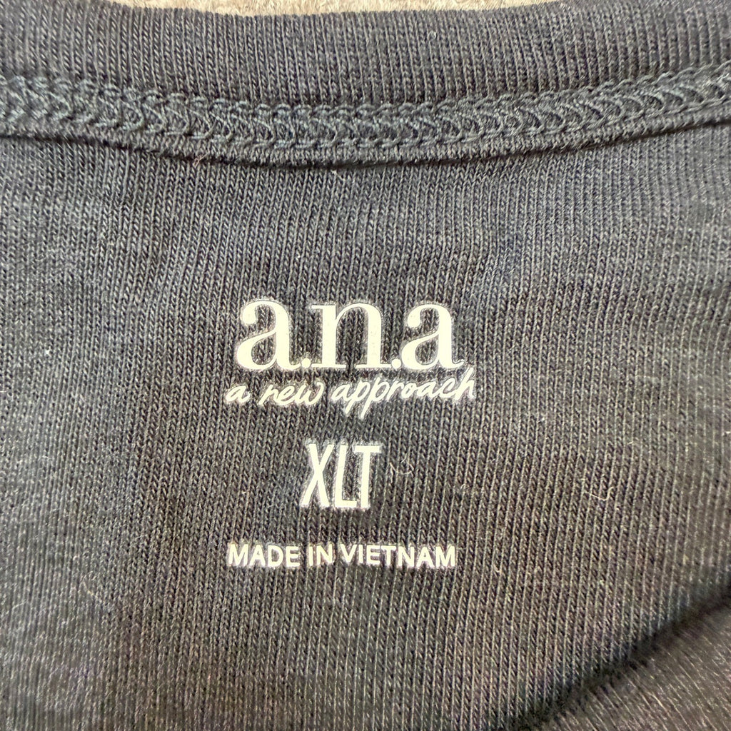 MSRP $20 A.N.A Womens XL Tall Black U Neck Sleeveless Tank Top
