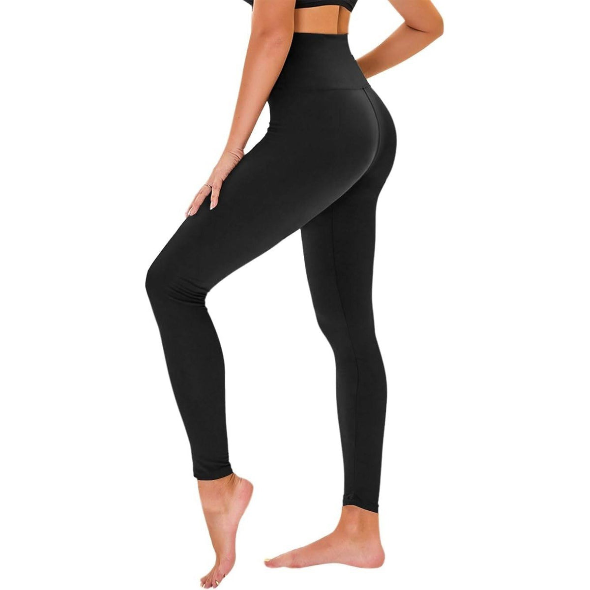 TNNZEET Women's S-M High Waisted Leggings No See Through Tummy Control Cyc