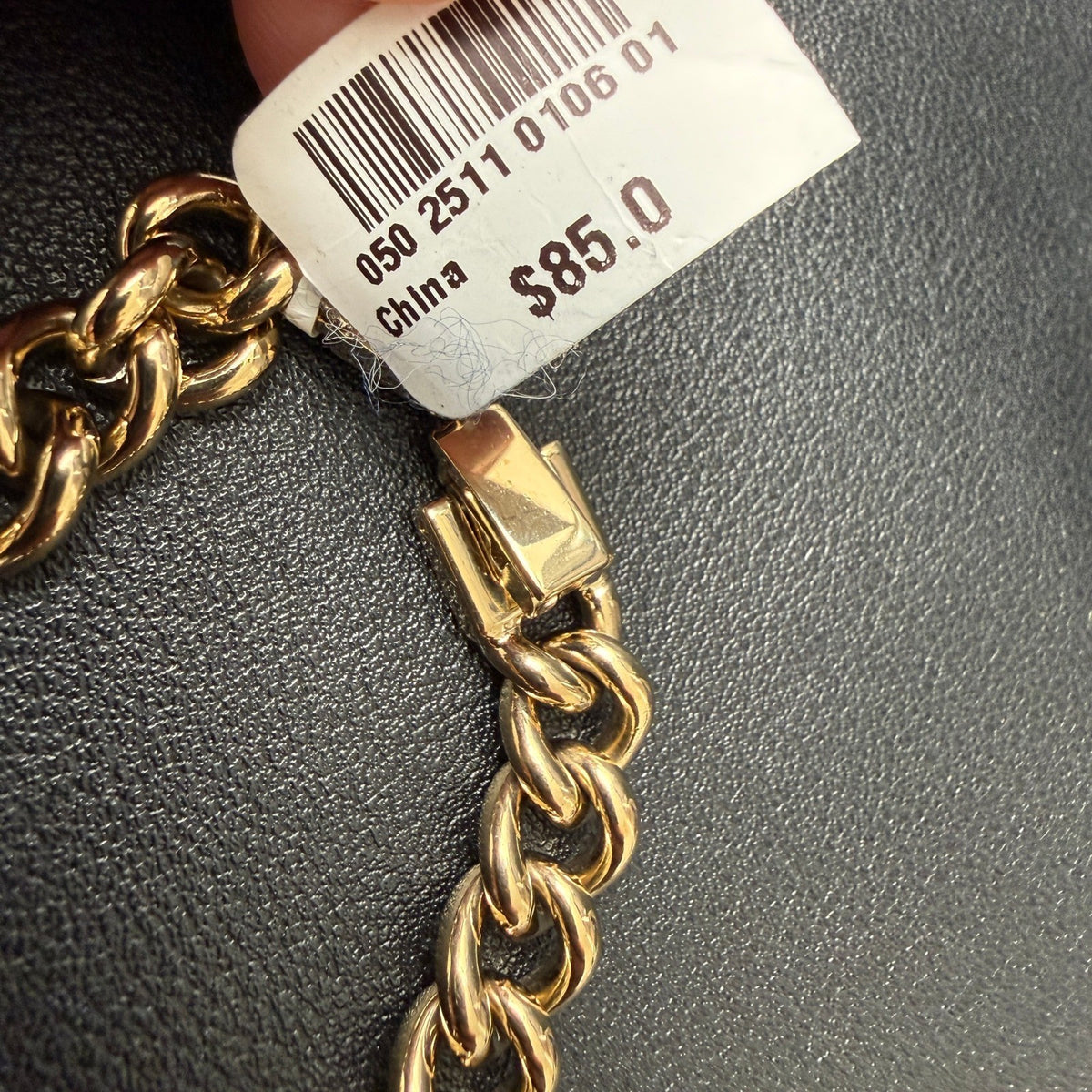 MSRP $85 Armitron 75/5578GP Womens Gold Tone Charm Crystal Bracelet Watch New B