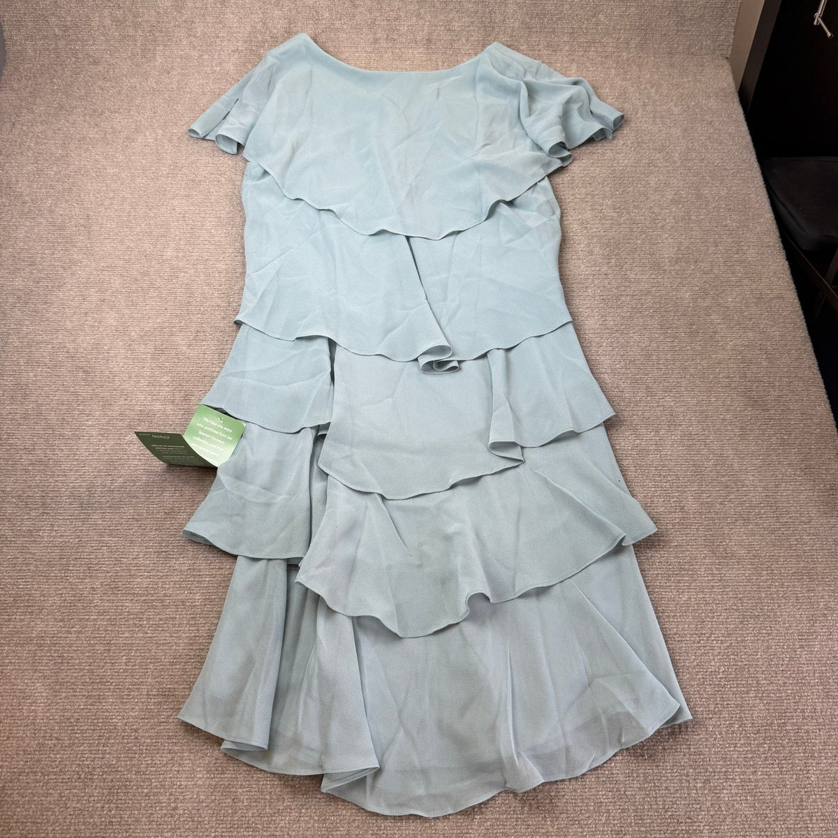 MSRP $94 S. L. Fashions Womens 16 Sage V Neck Sleeveless Shift Dress