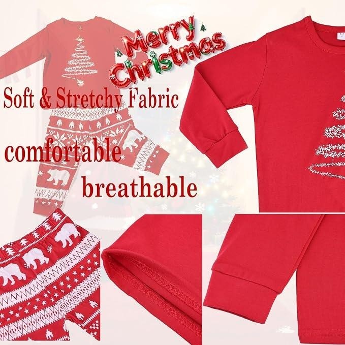 MSRP $22 BCNZOO Women's S 2 Piece Christmas Pajama Set Xmas Sleepwear Red