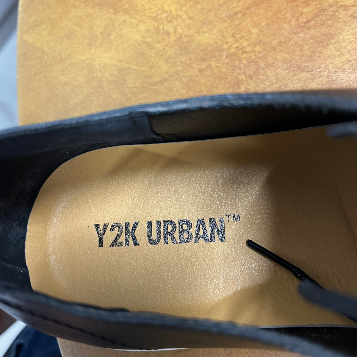 Y2K Urban Men's US 9 Black Breathable Leather Casual Shoes Non-Slip Sneakers