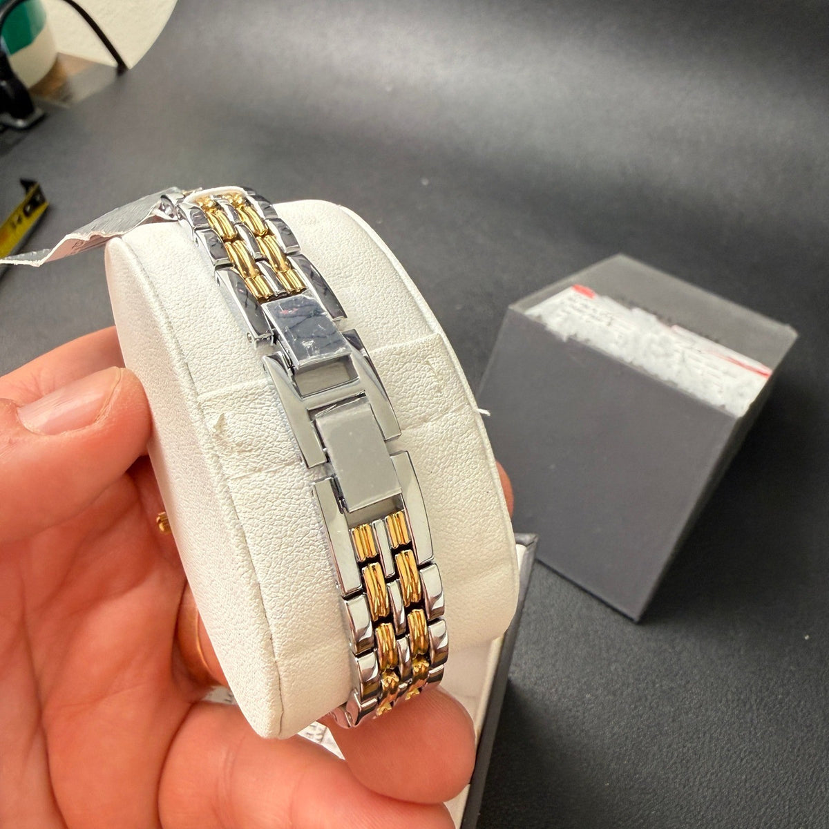 MSRP $65 Armitron 75/5304TTB Women's Two Tone Bracelet Quartz Watch New Batter