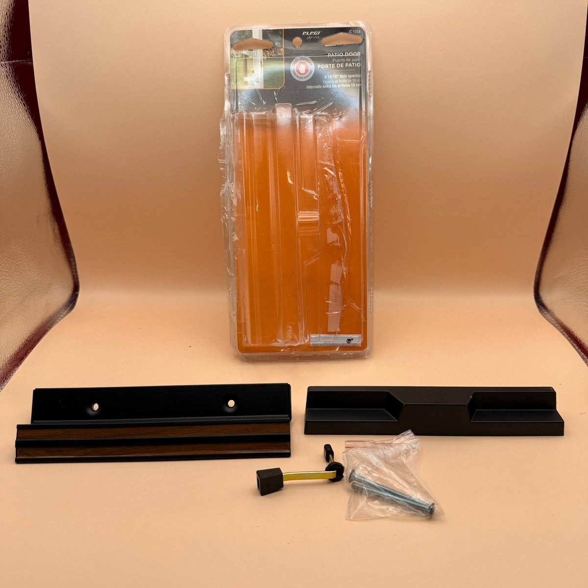 Prime-Line C 1058 3-15/16 In., Black Diecast, Mortise Style Sliding Patio Door