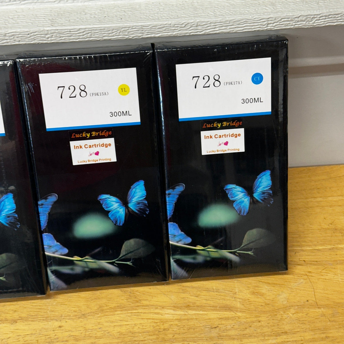 Set of 4 Lucky Bridge 728 300ml Ink Cartridges for HP DesignJet T730 T830 3WX30A