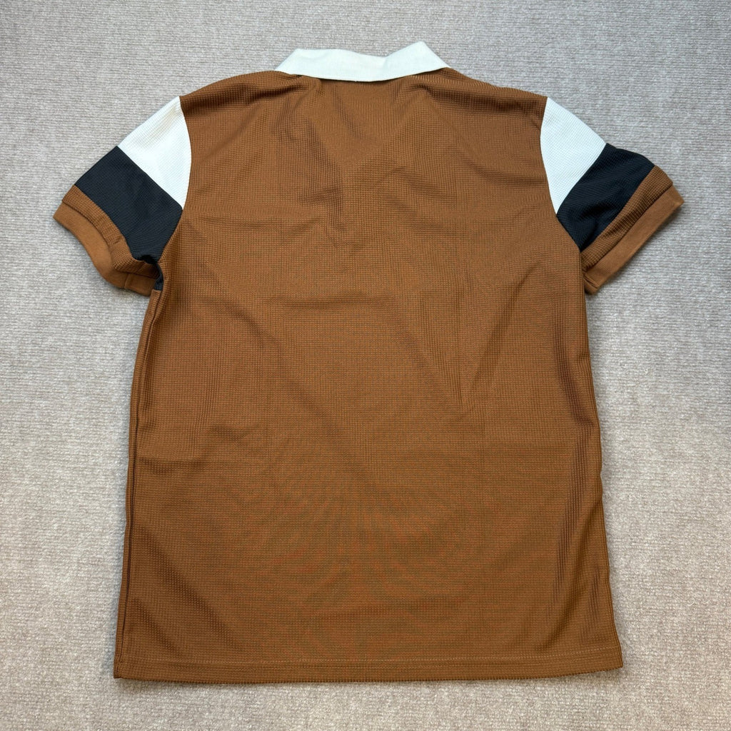 MSRP $32 SOLY HUX Men's M Polo Shirt Color Block Letter Print Short Sleeve