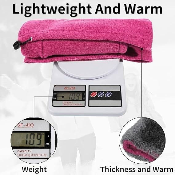 MSRP $20 Achiou Women's Rose Sherpa Hood Ski Mask Winter Balaclava Windproof