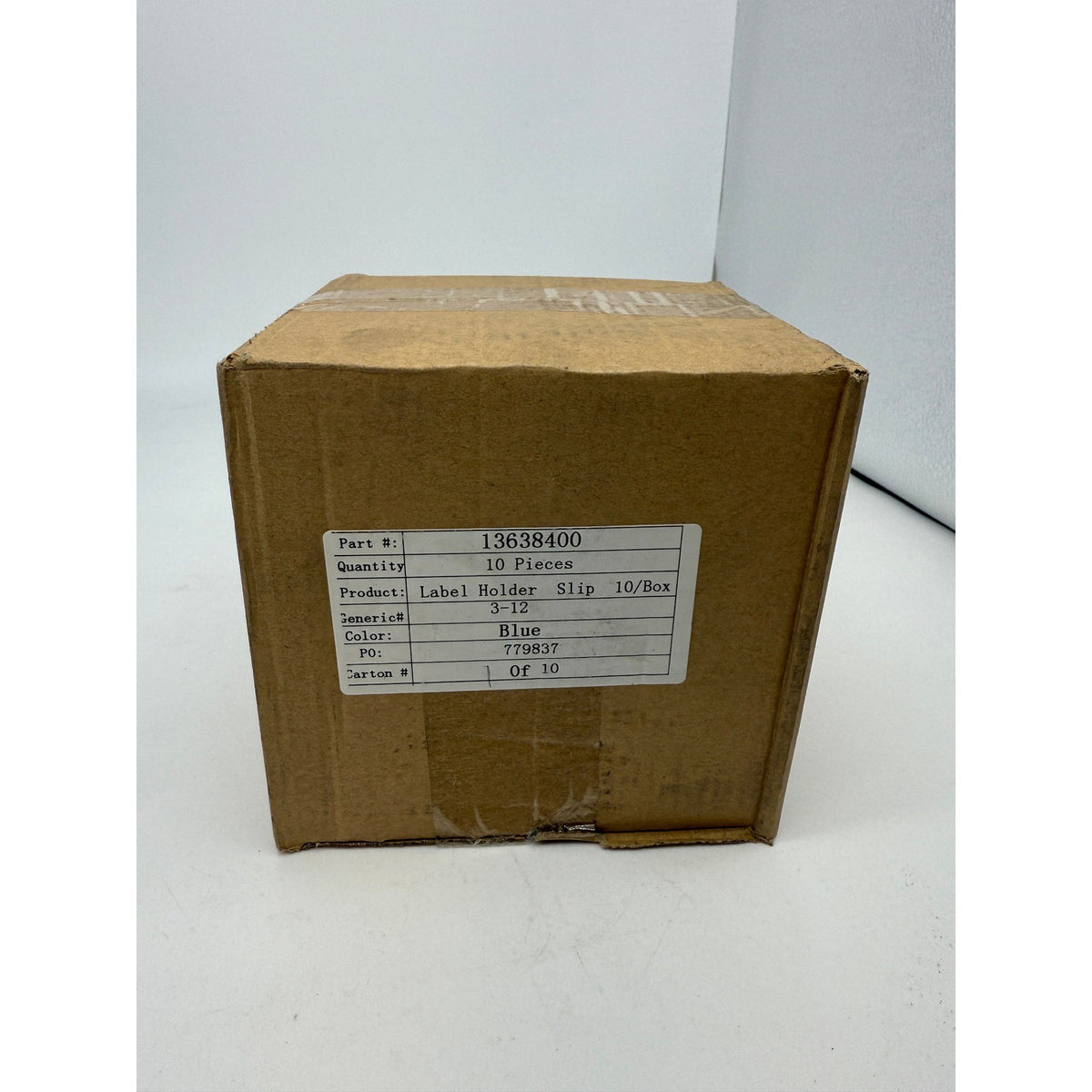 13638400 Label Holder Slip 10/Box blue