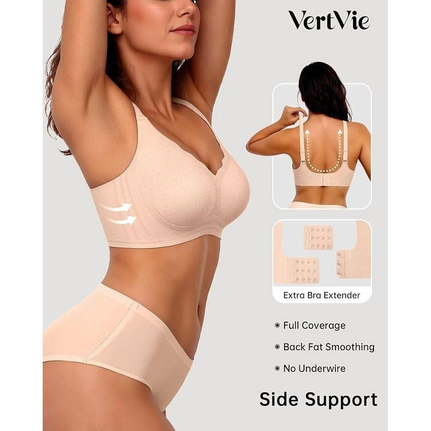 MSRP $26 Vertvie Women's M Seamless Jelly Bra No Underwire Supportive Bralette