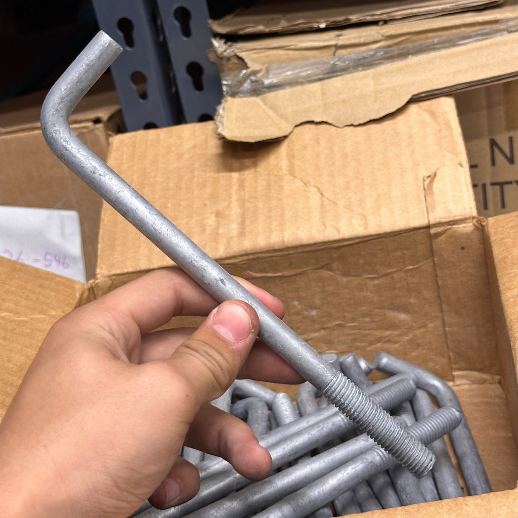 Pack of 43 L-Shape Anchor Bolts 1/2 x 6 Hot Dip Galvanized w/ Nuts