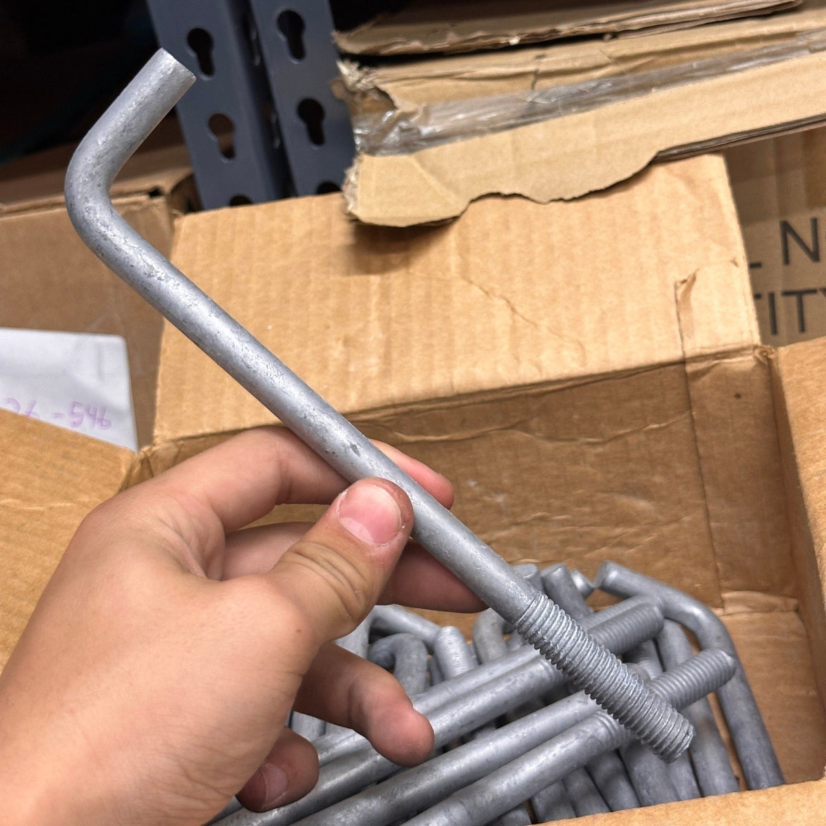 Pack of 43 L-Shape Anchor Bolts 1/2 x 6 Hot Dip Galvanized w/ Nuts