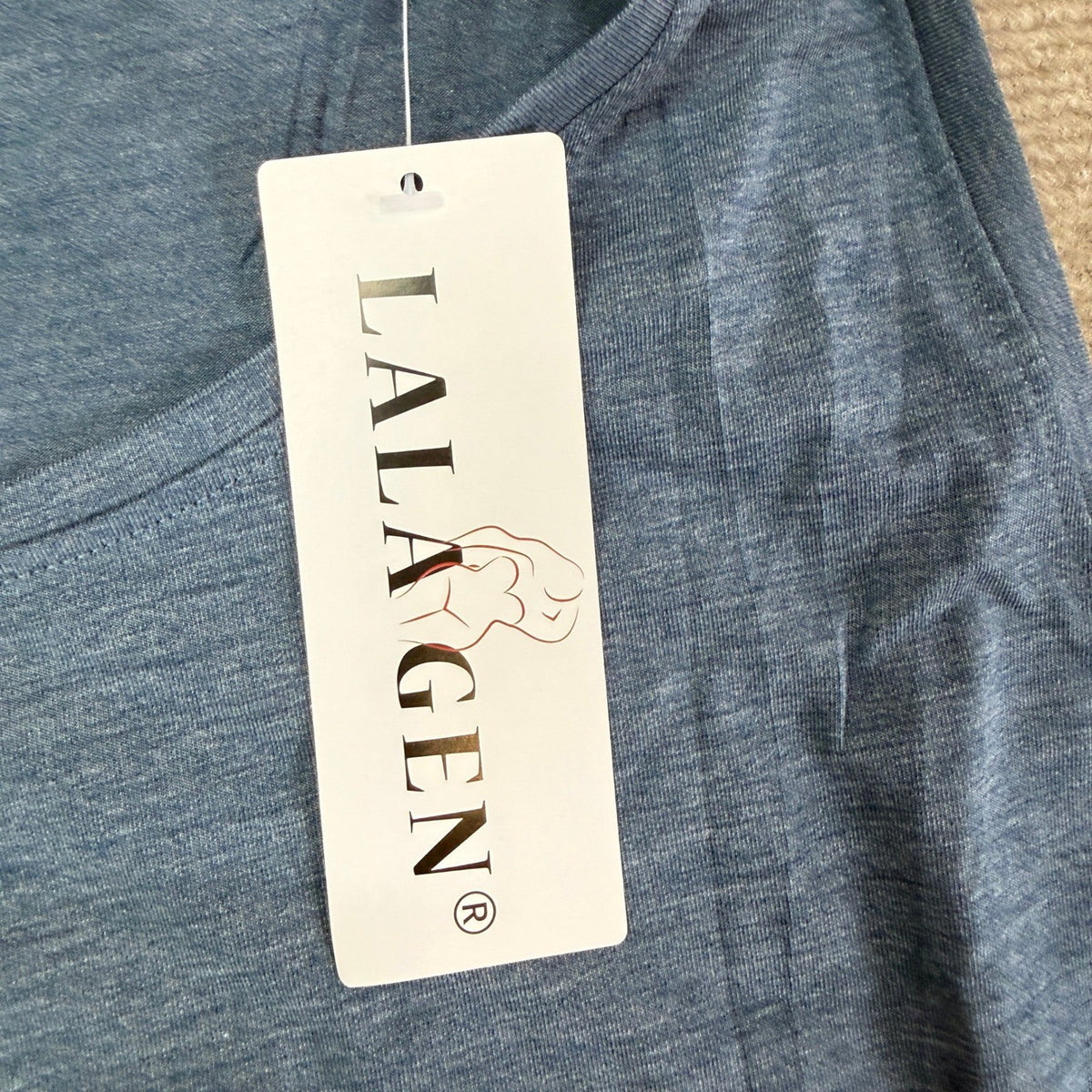 NWT Lalagen Women's XXL Blue Plus Size Workout Tank Tops Sleeveless Summer