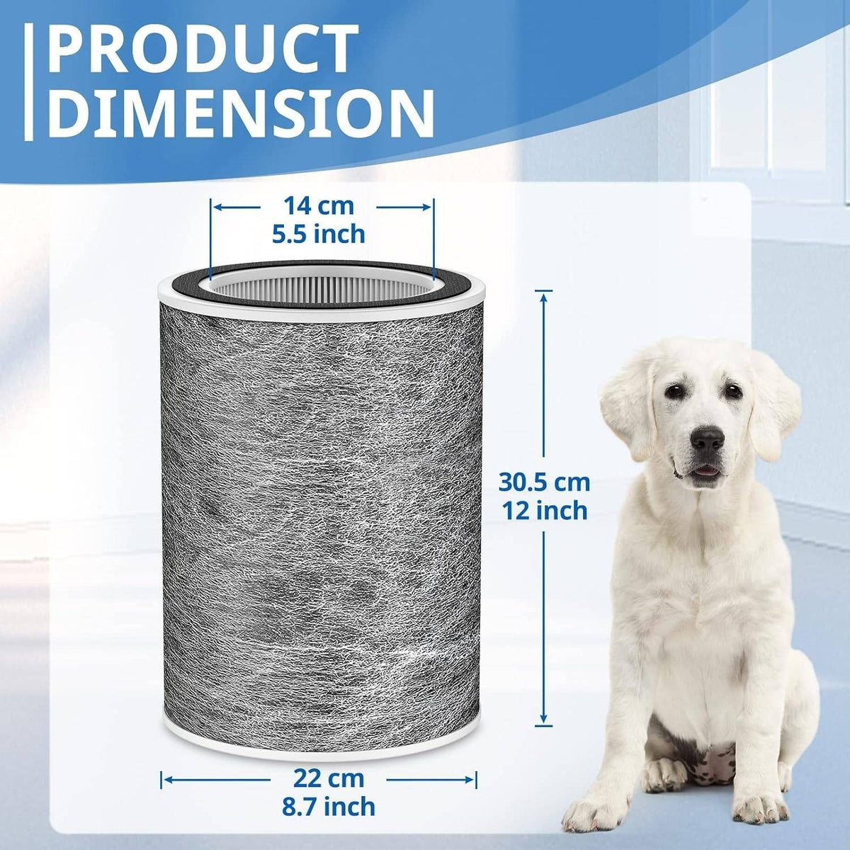 Set of 2 HP202 Replacement Filter Compatible with HP201, UA205, AP1000 HP200 Fo