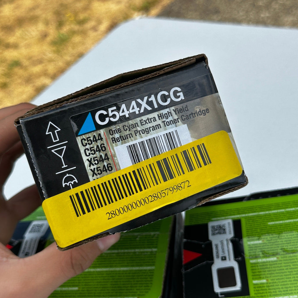 Set of 3 Genuine Lexmark C544X1CG Cyan Extra High Yield Toner Cartridge