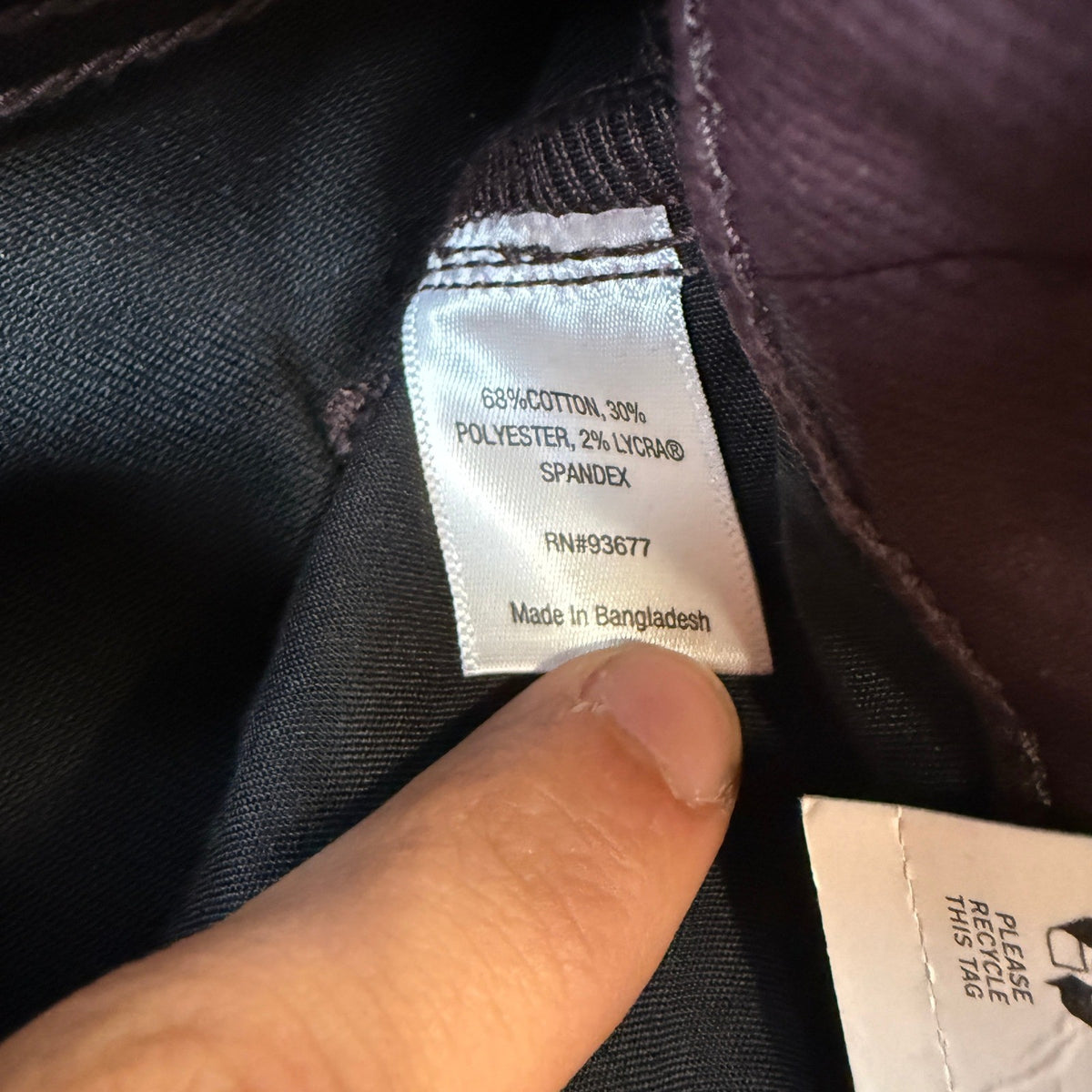 MSRP $60 St. John's Bay Women's 16 Tall Bold Burgundy Straight Leg Jeans Mid