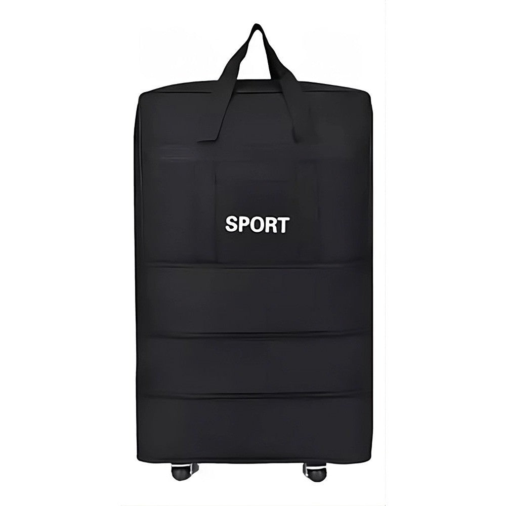 Expandable Rolling Duffle Black Bag Wheeled Luggage Foldable Suitcase
