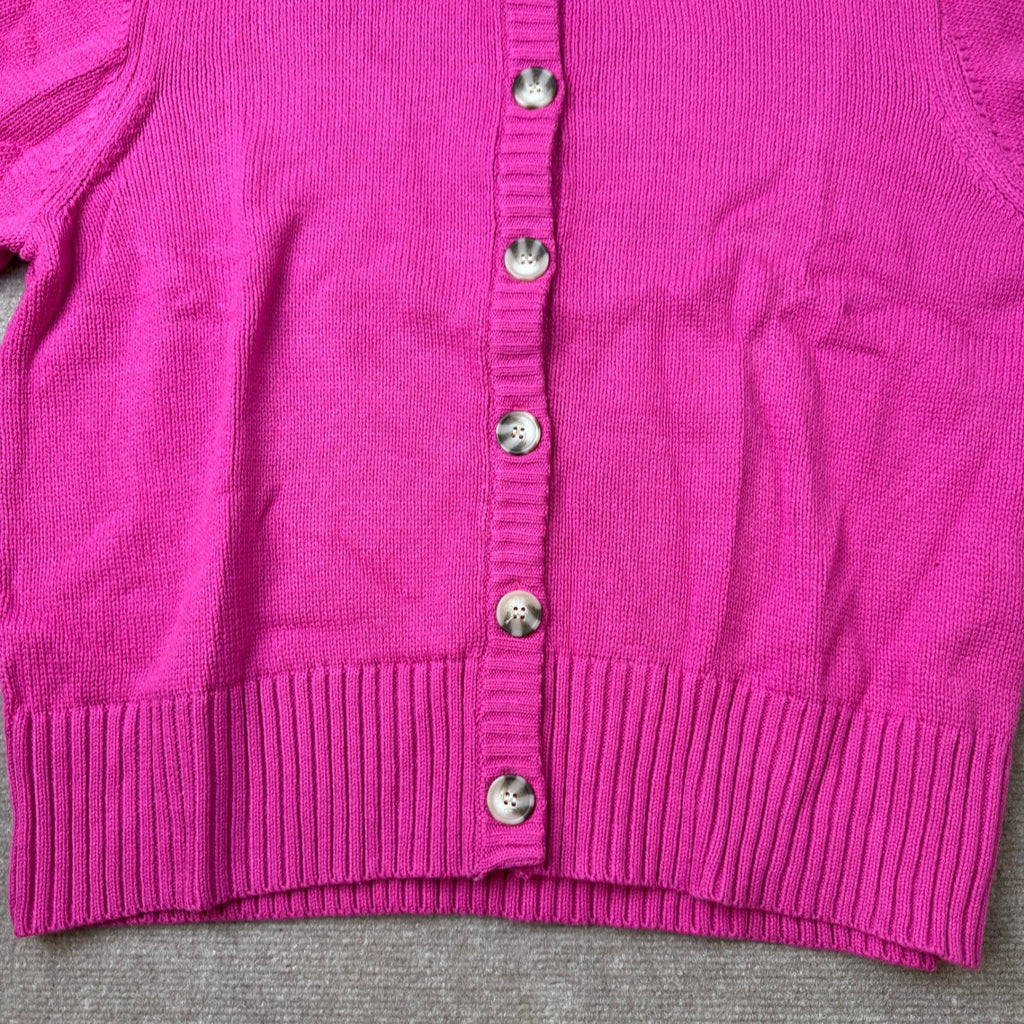 MSRP $44 St. John's Bay Womens XXL Rose Valley Crew Neck Button Cardigan Short