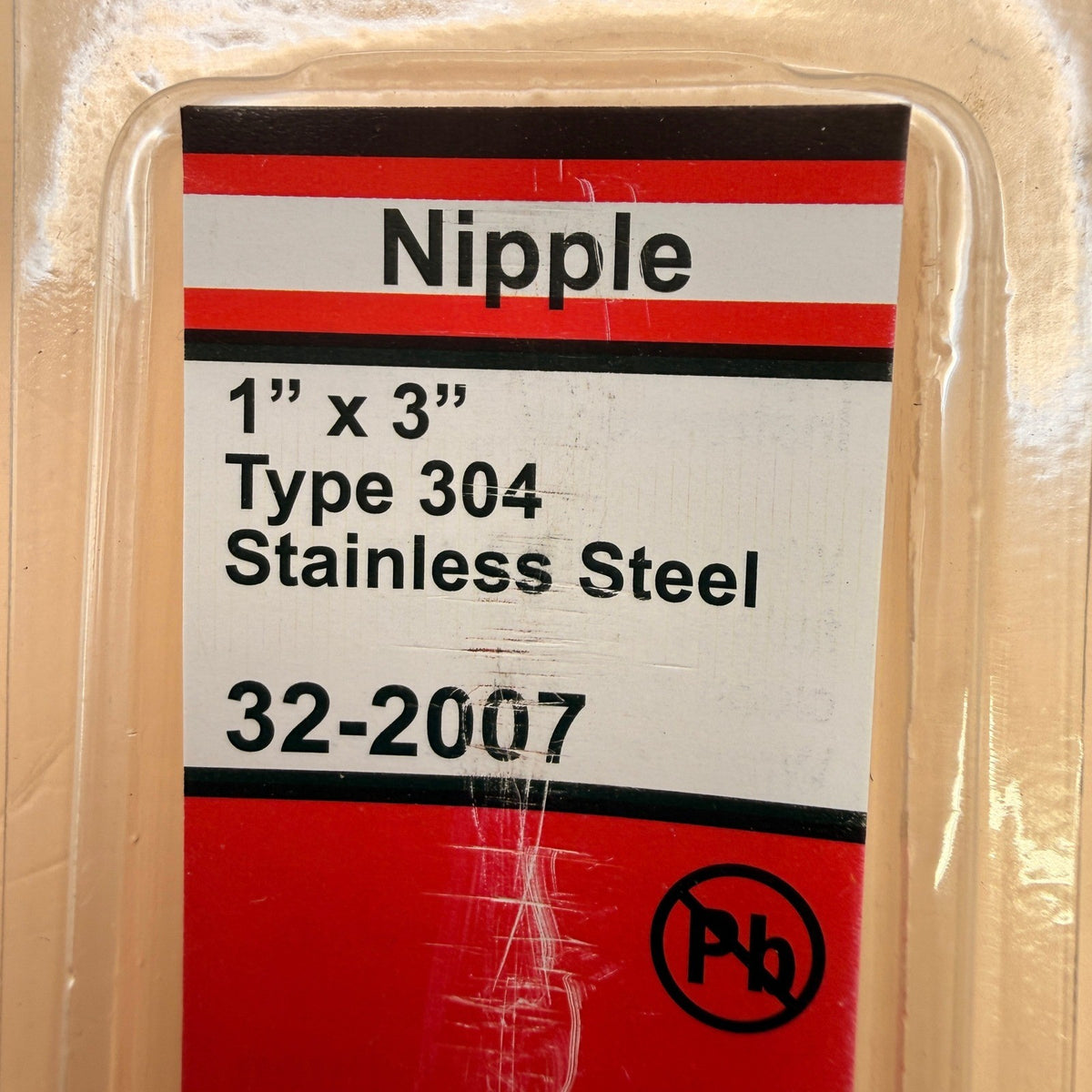 LASCO 32-2007 1-Inch by 3-Inch Type 304 Stainless Steel Pipe Nipple