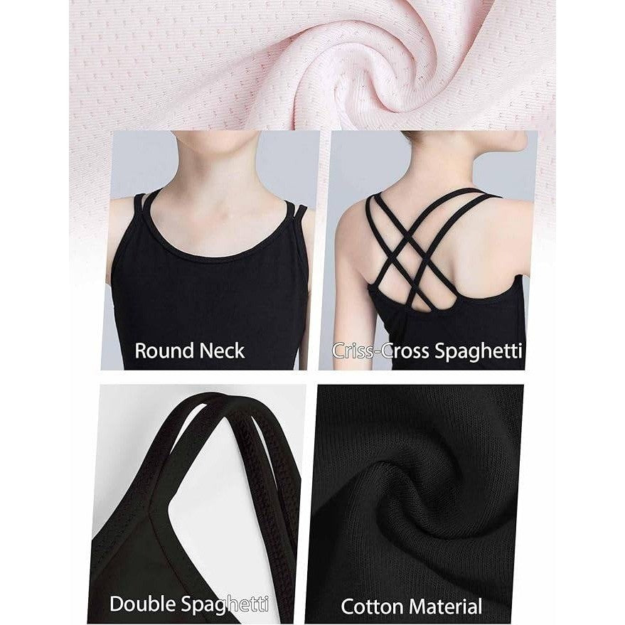 Daydance Girls 10-11Y Leotards Basic Camisole Ballet Dance Leotard Criss Cross