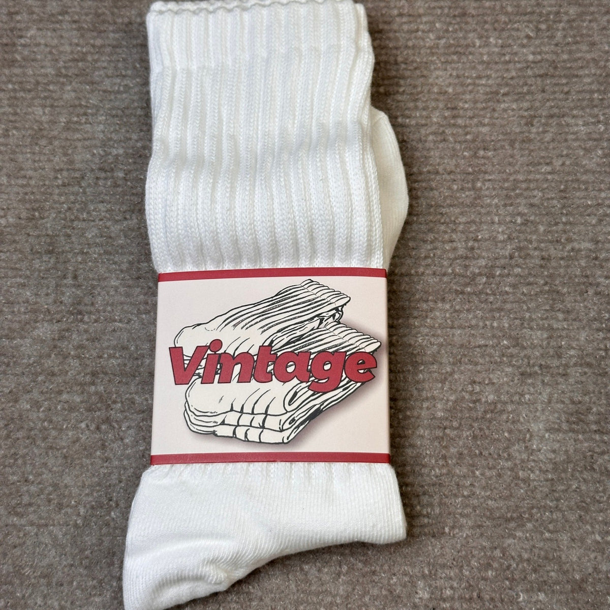 MSRP $32 DAUCO 4 Pairs 10-13 White Mens Womens Crew Seamless Fall Slouchy Socks