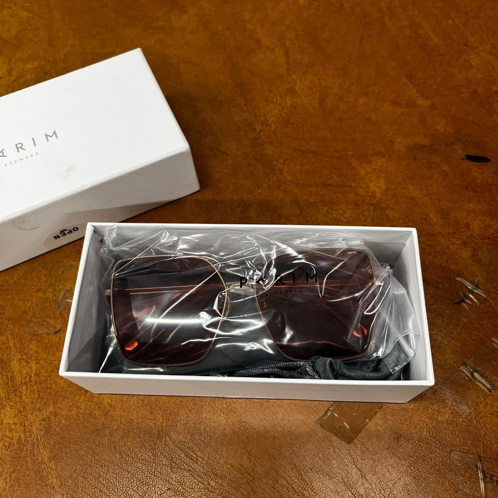 PARIM Eyewear Square Sunglasses Brown Tinted Lenses UV Protection New in Box