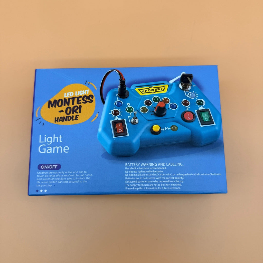 Montessori Sensory Toys with LED Light Switch Control Board Blue Educational