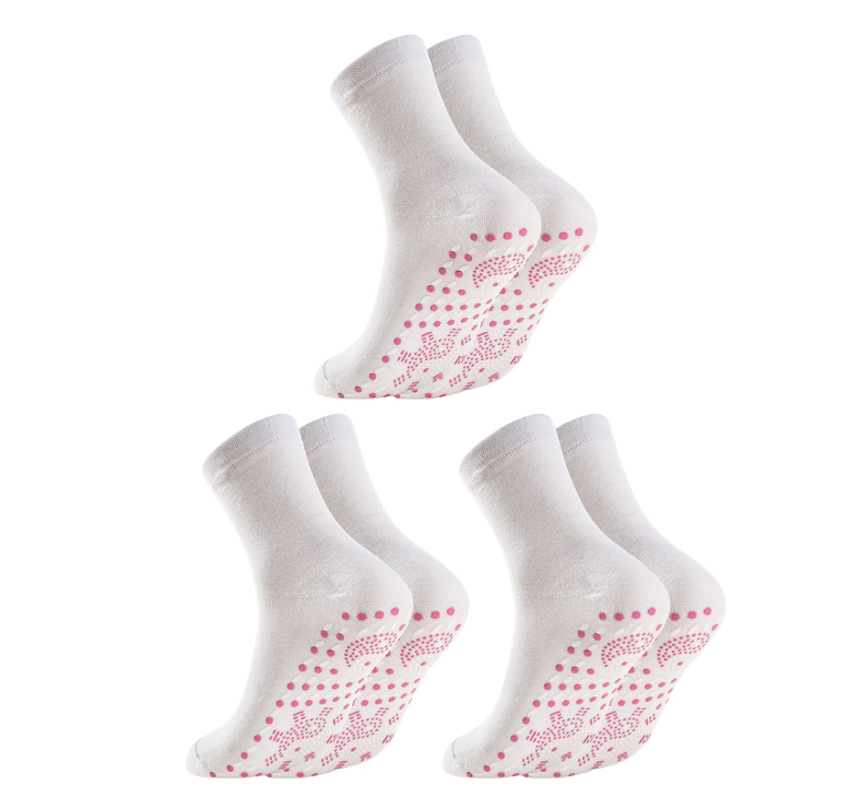 3 Pair Tourmaline Thermal Comfort Massage Texture Self-Heating Socks Please DM