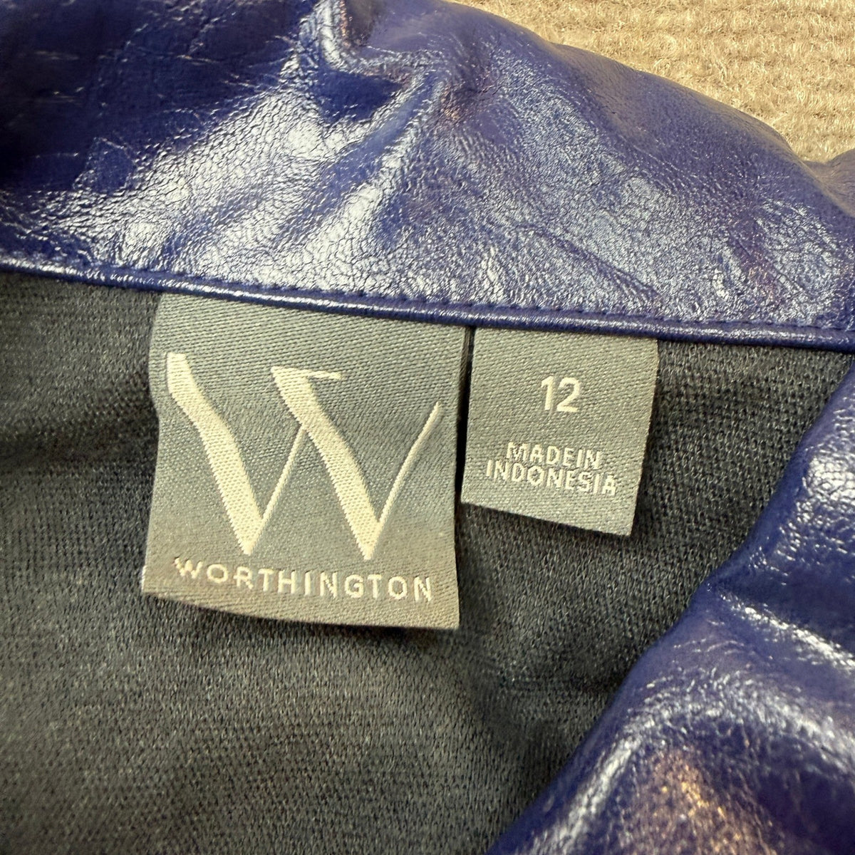 MSRP $98 Worthington Womens 12 September Saphire Midweight Bomber Jacket Faux