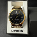 Armitron 20/5522GP Men's Crystal Accented Gold Tone Bracelet Watch New Battery