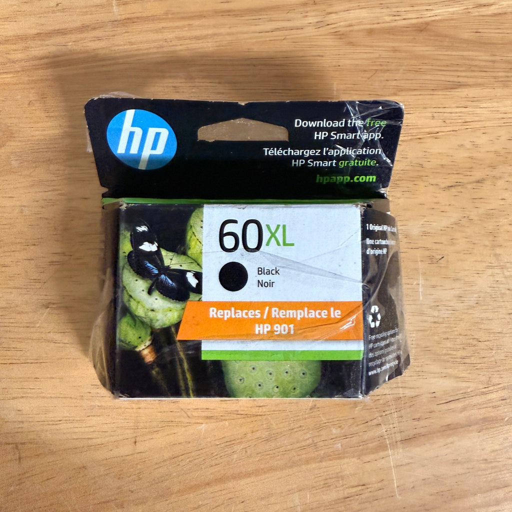 HP 60XL High Yield Black Ink Cartridge New Genuine EXP 09/2024