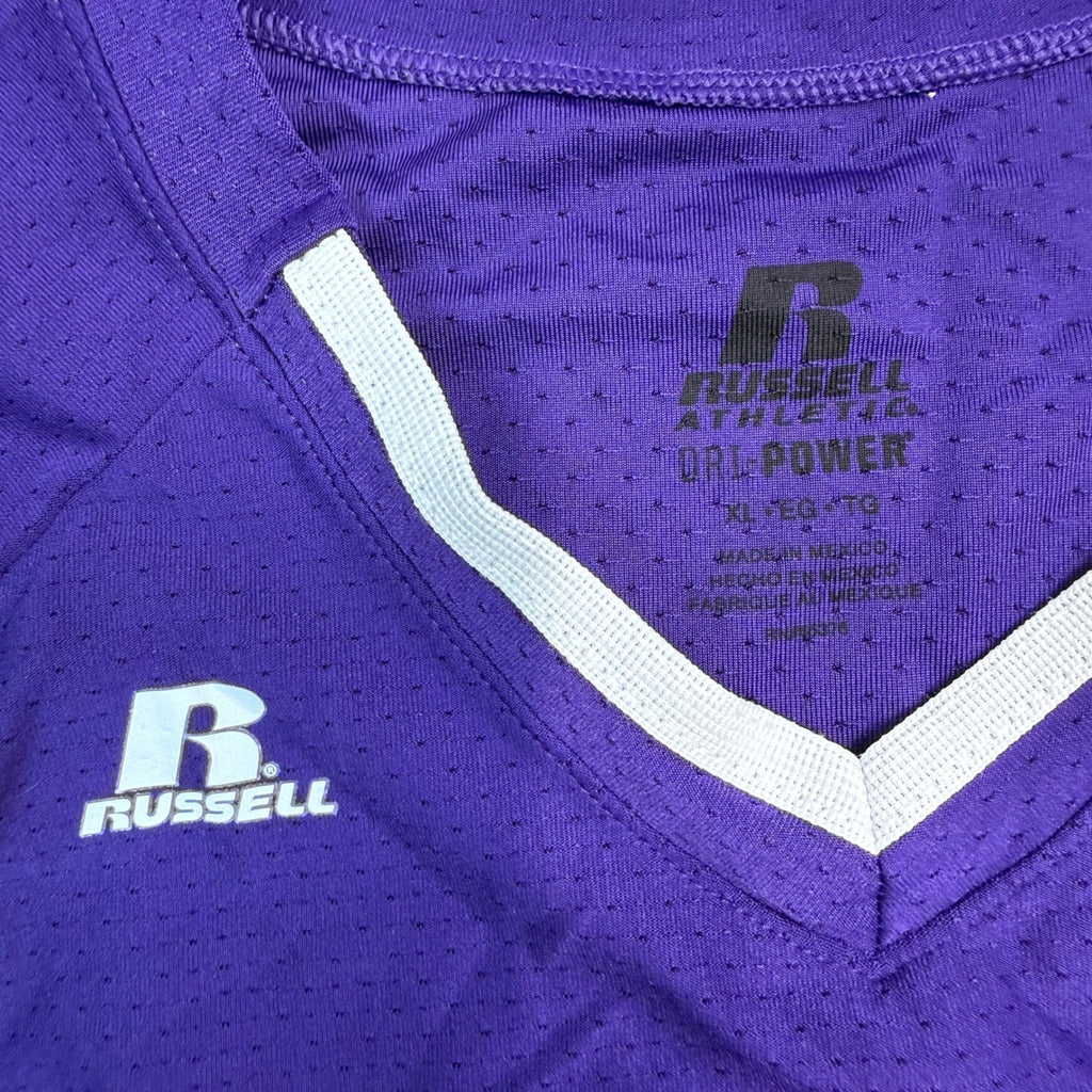 Russell Athletic Purple/White Sz XL Dri Power Youth Legacy Basketball Jersey