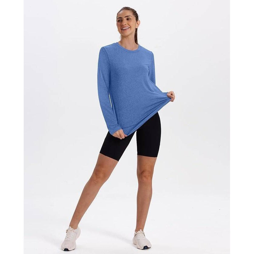XIEERDUO Women's XL Workout Top Long Sleeve Shirt Sun Protection UPF 50+ Quick