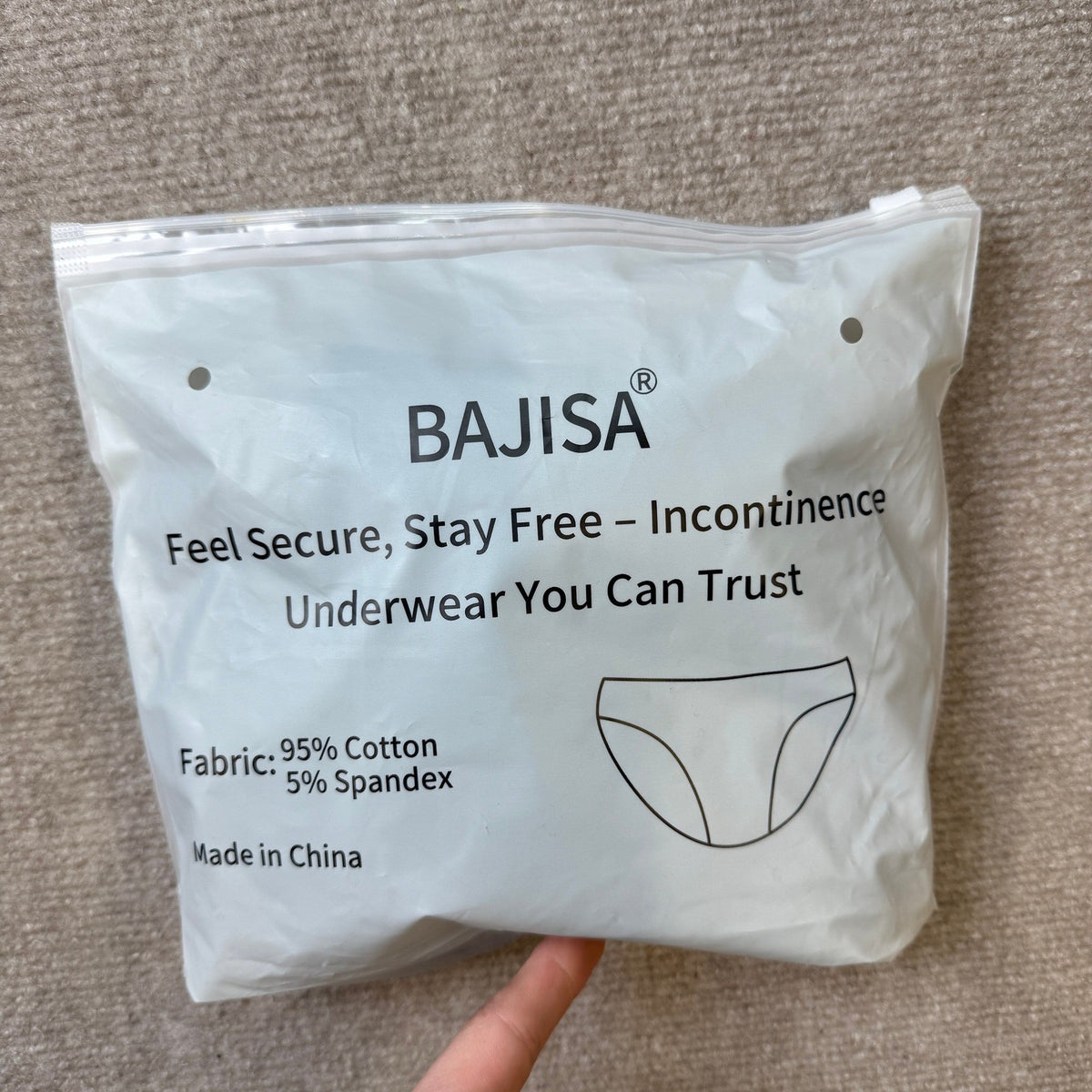 MSRP $31 BAJISA 3 Pack Women's L Incontinence Underwear Cotton Leakproof Period