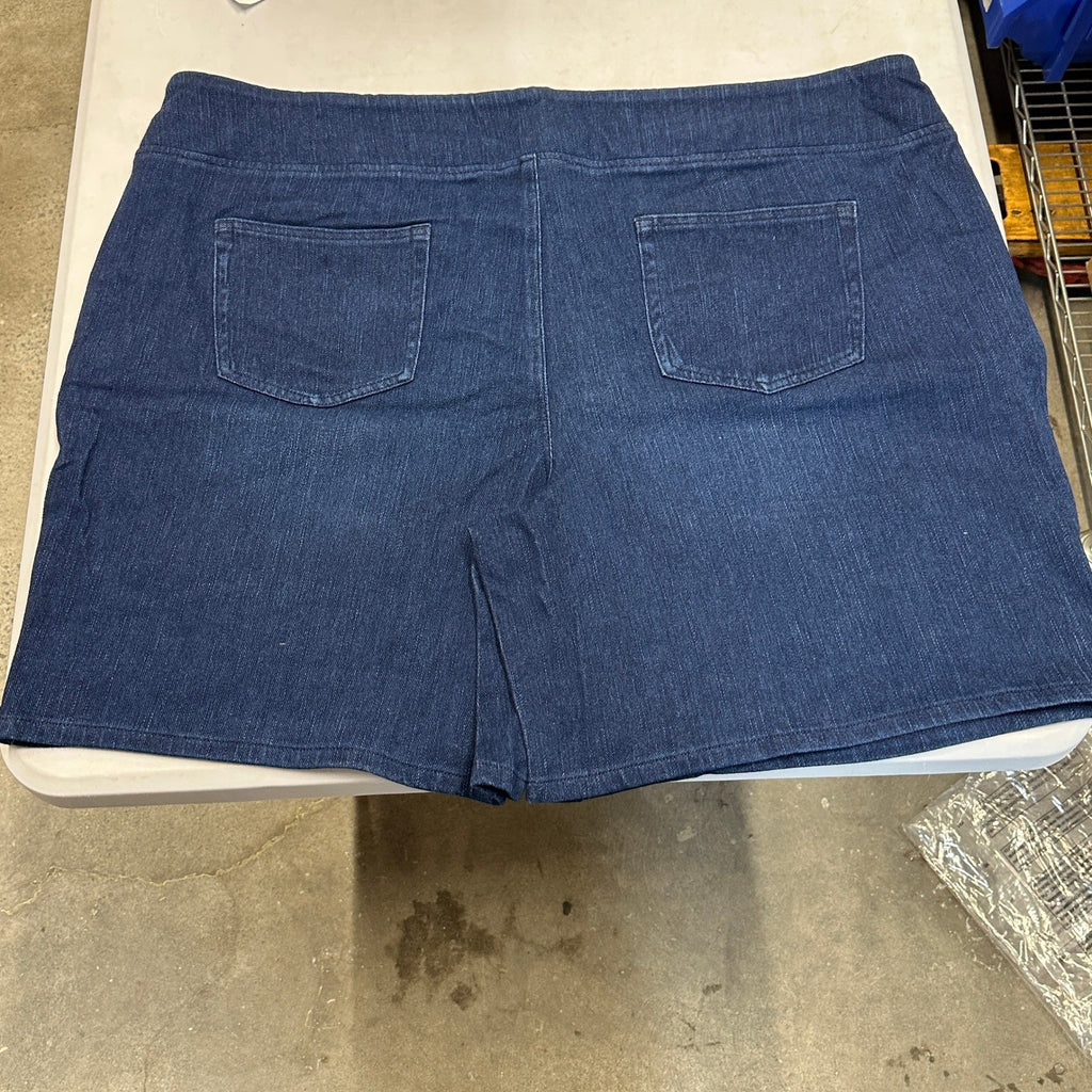 Belle by Kim Women's Dark Indigo Sz 30W Gravel Flexibelle 8" Short