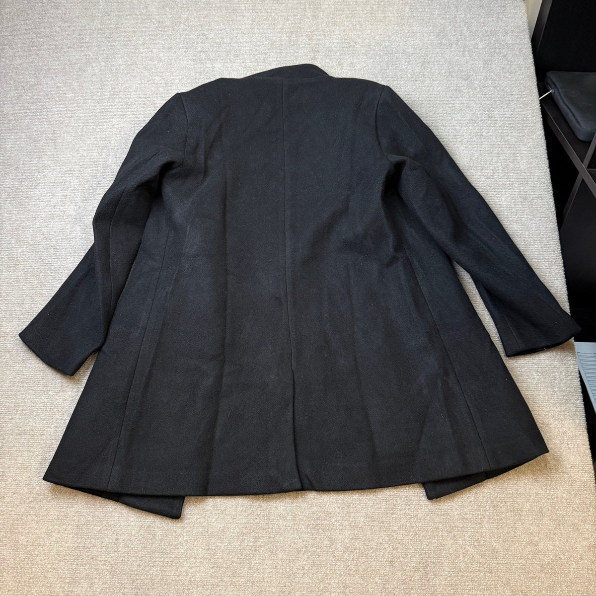 MSRP $93 Allegra K Women's S Winter Overcoat Mid-Long Stand Collar Single Brea