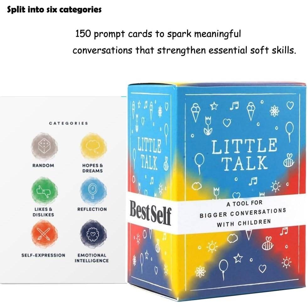 Best Self Little Talk 150 Question Cards Tool To Spark Conversations w/ Childre