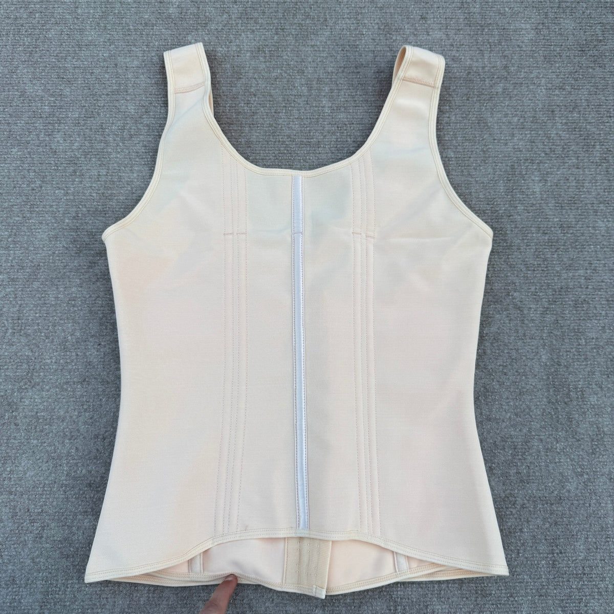Women's Tan L Core Lift Zipper Tank Top Body Shaper Tummy Control Shapewear