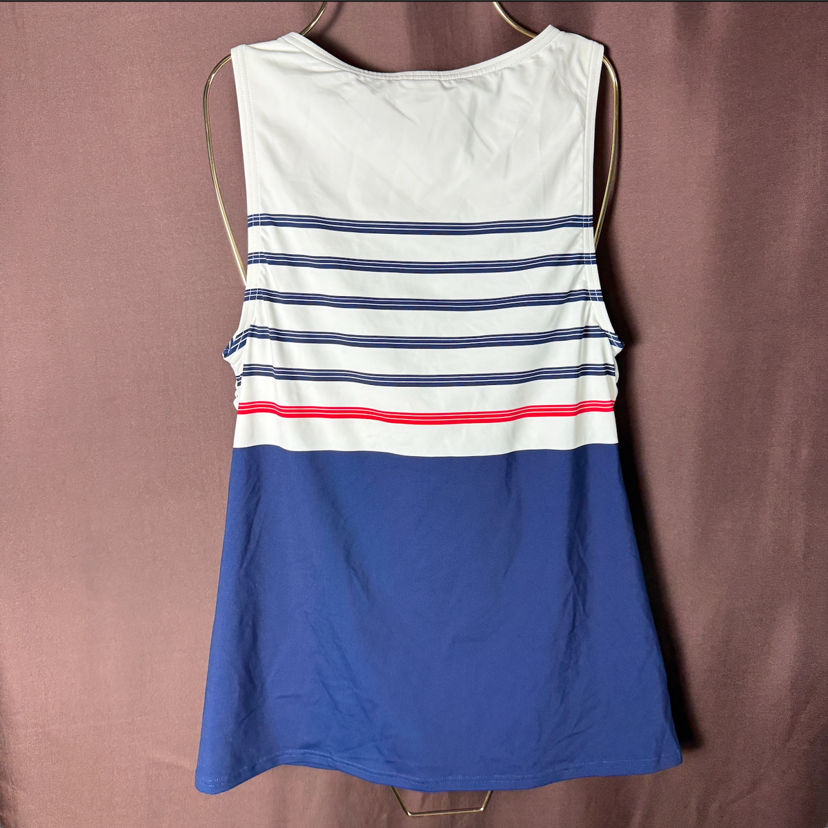 Lands' End Women's 4, 2-10 LONG High Neck Tankini Modest Swimsuit Top UPF 50 Sun