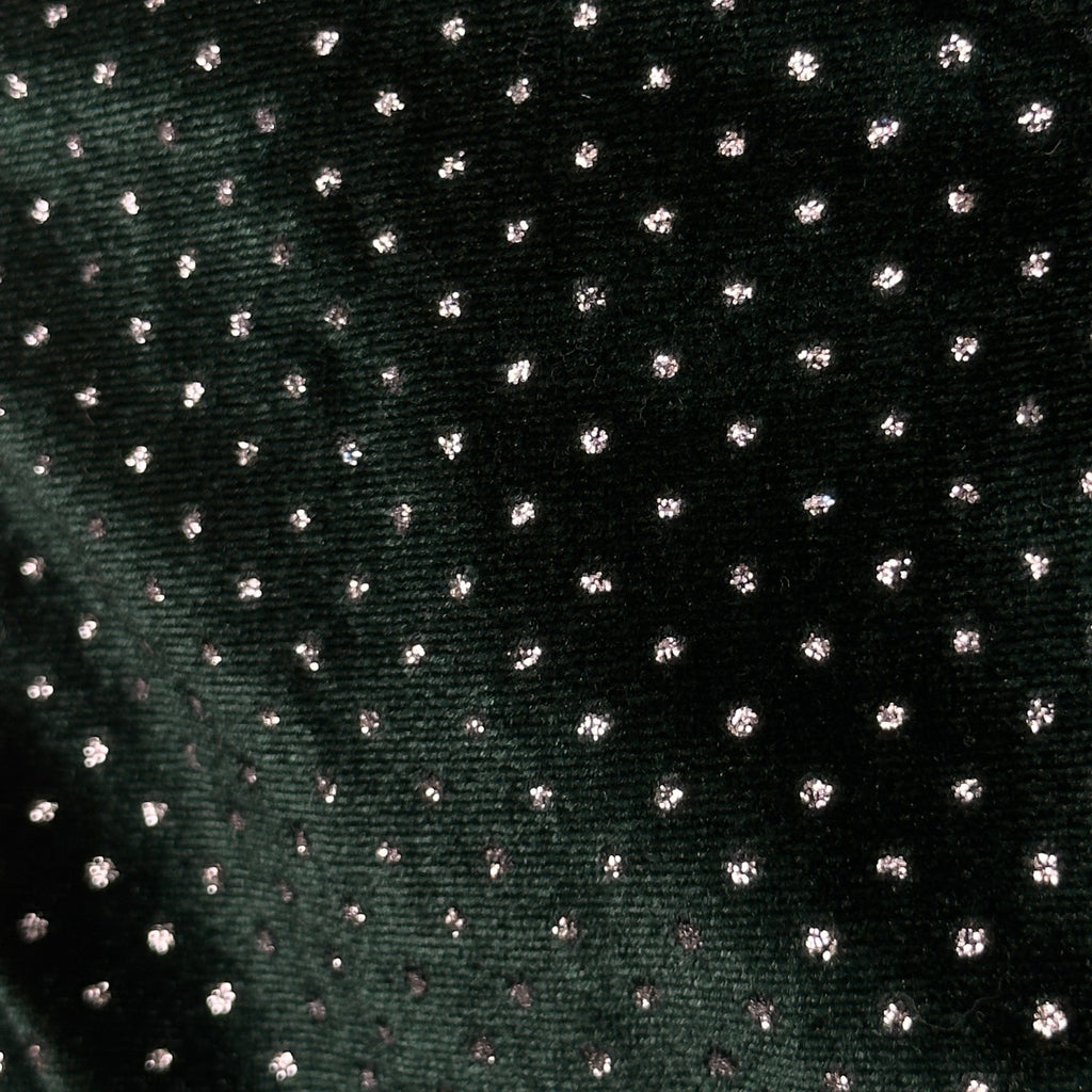 MSRP $60 Kohl's Eyeshadow Girls XL (16) Green Silver Glitter Dot Velvet Jumpsuit